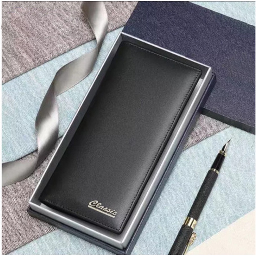 SHOPEE 6.6 SUPER SALE!! Dompet Panjang Pria dan Wanita Dompet Kulit Fashion Pria Dompet Panjang Exclusive berlogo C-1876 Dompet Casual Terbaru Men Wallet Bifold + Bonus Box