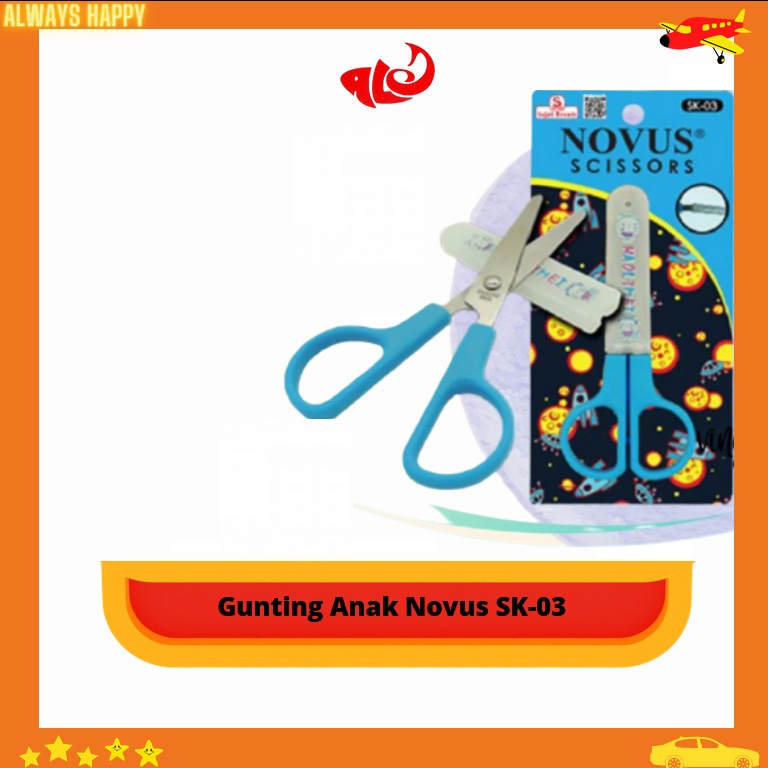 

Gunting Anak Merek Novus SK-0 Murah Kid Scissors