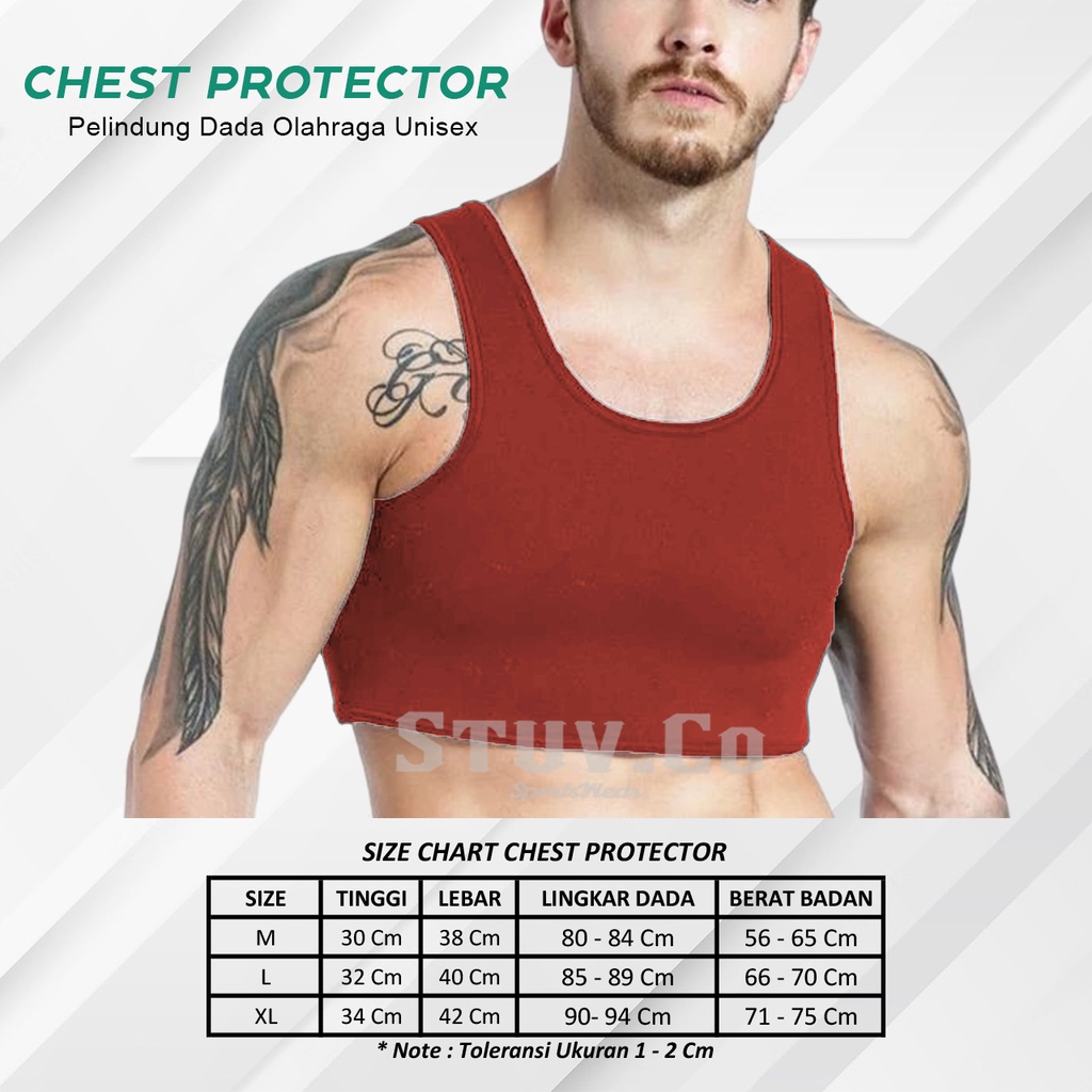 FOOTBALL VEST CHEST PROTECTOR UNISEX PELINDUNG DADA OLAHRAGA SEPAK BOLA FUTSAL