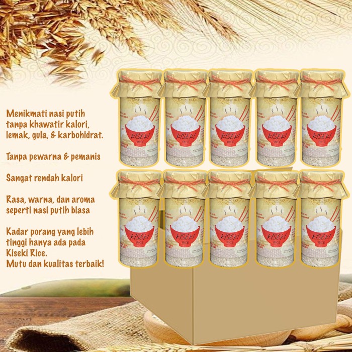 

Beras Shirataki Rendah Kalori Nasi Porang Konjac Kiseki Rice