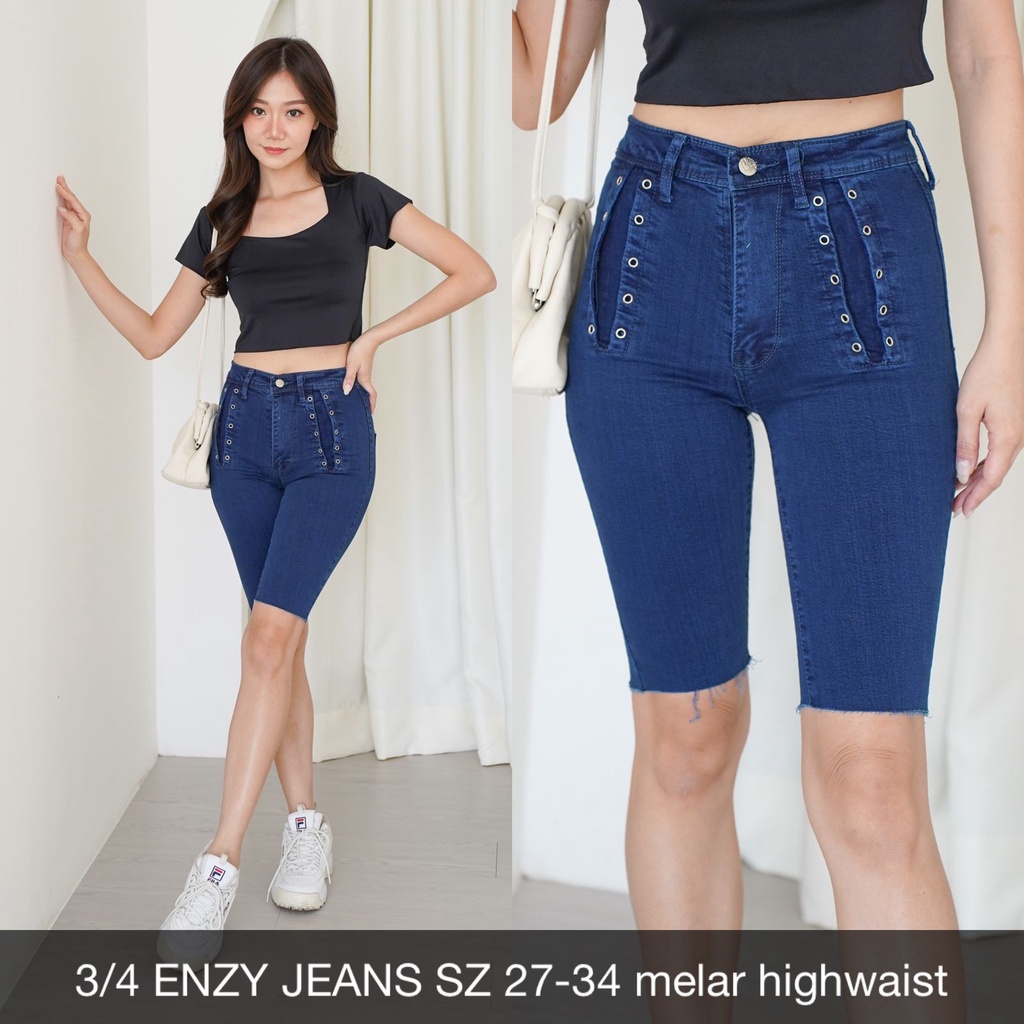 CELANA JEANS WANITA 3/4 ENZY JEANS-SYS CLOTHIER