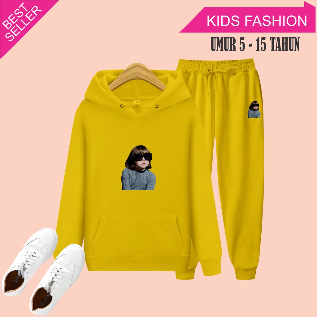 MCL - Setelan Hoodie Anak Sunglasses Girl