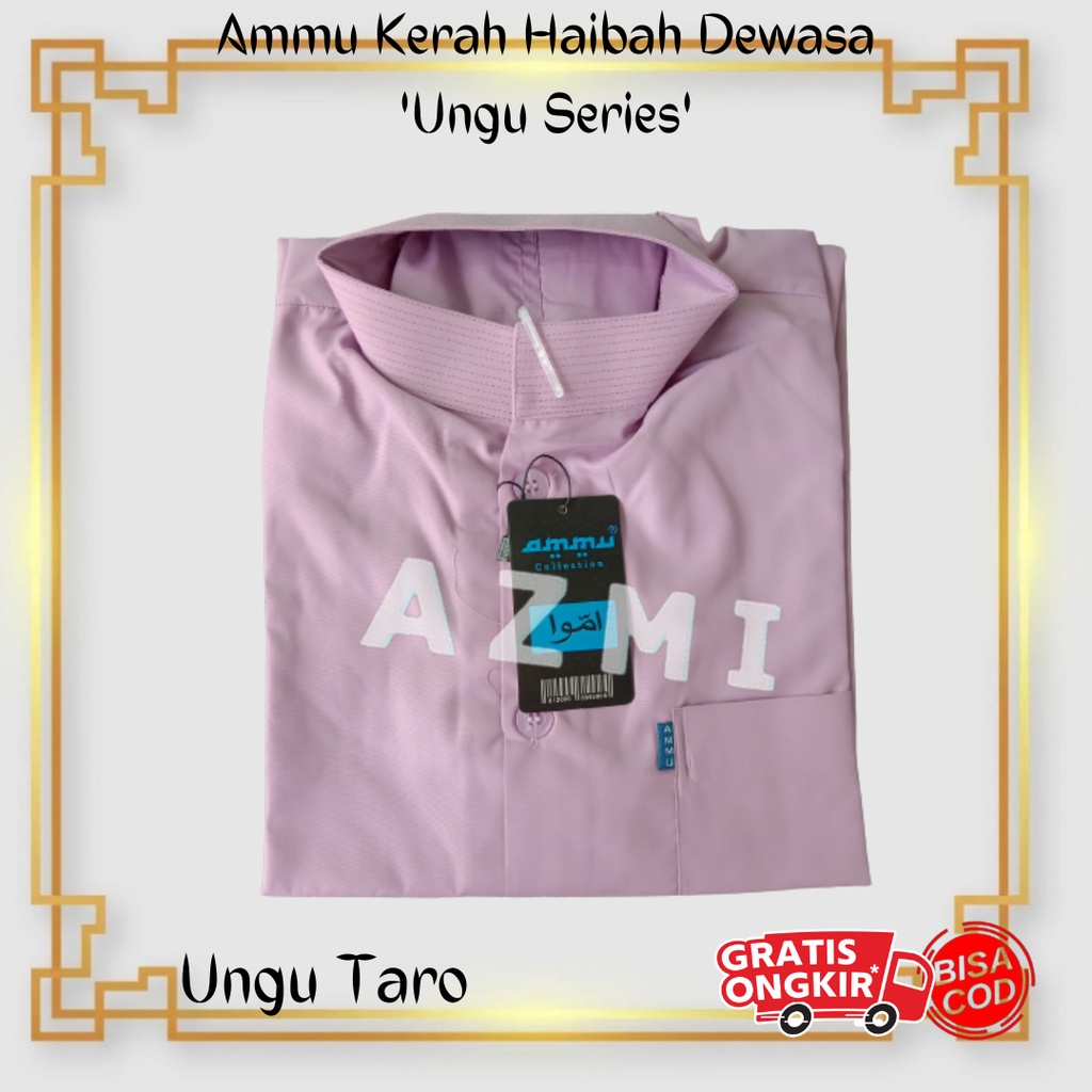 Promo Baju Koko Ammu Dewasa Original Ungu Taro Termurah 