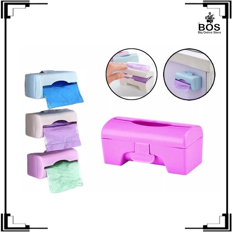 BOS - DISPENSER PLASTIK SAMPAH ROLL TEMPEL DINDING / DISPENSER KANTONG SAMPAH ROLL / HOLDER PLASTIK SAMPAH ROLL