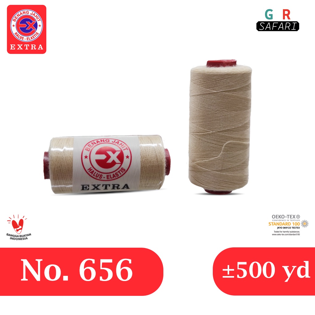 Benang Jahit Extra Warna Krem No. 656 - 500yard