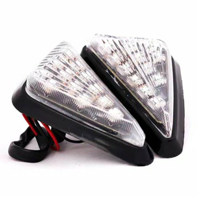 SEN TEMPEL LAMPU SEIN TEMPEL SEGITIGA LED UNIVERSAL BUAT R15 V2 V3 / CBR 150 / GSX