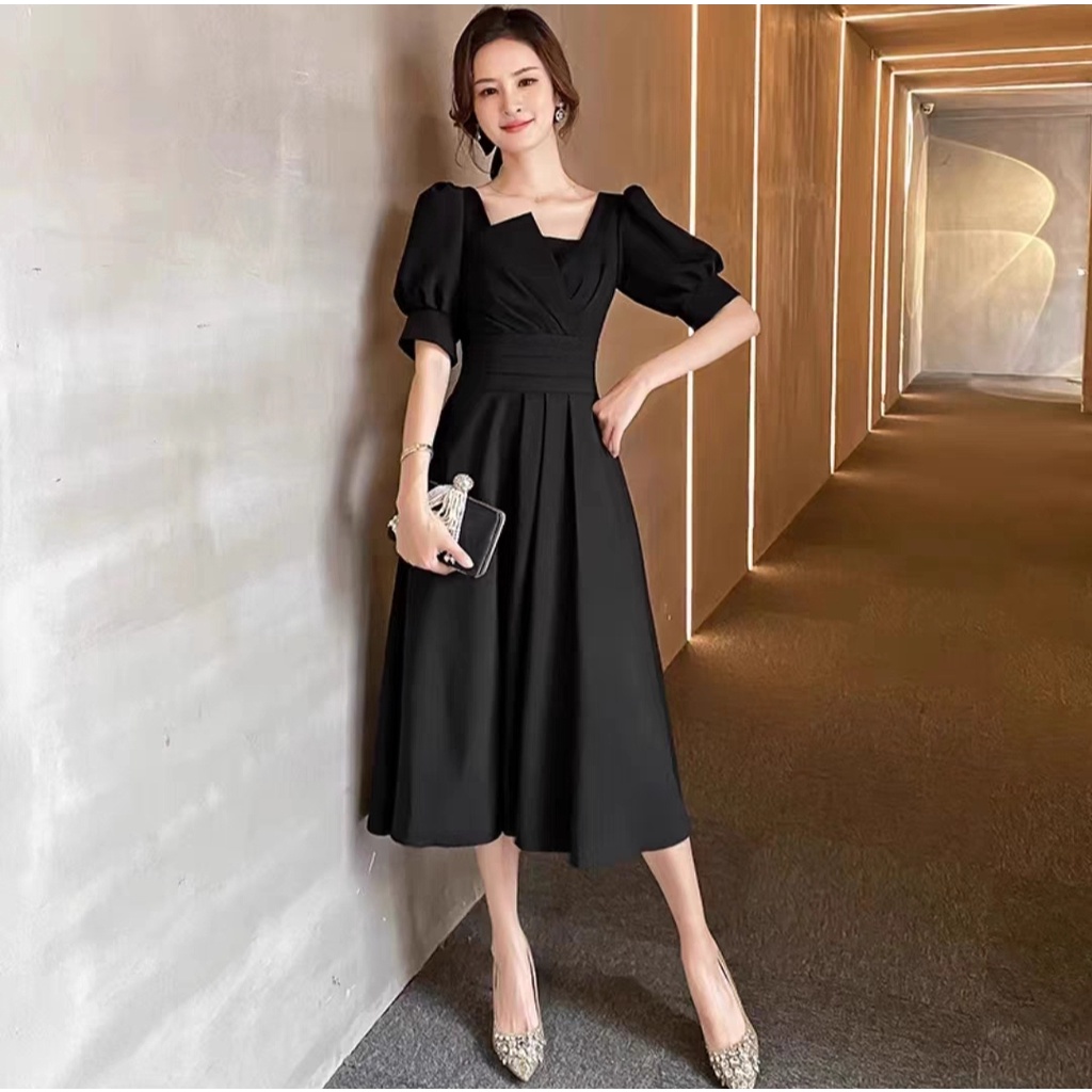 [MCFK] Dress Avila / Dress Wanita Dewasa / Dress Korean Style / Gaun Wanita Modern / Dress Pesta Simple Elegant / Outfit Wanita Kekinian