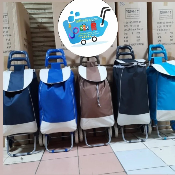 Trolley Tas Troli Belanja Roda... Tas Trolly Belanja Roda - Trolley Lipat