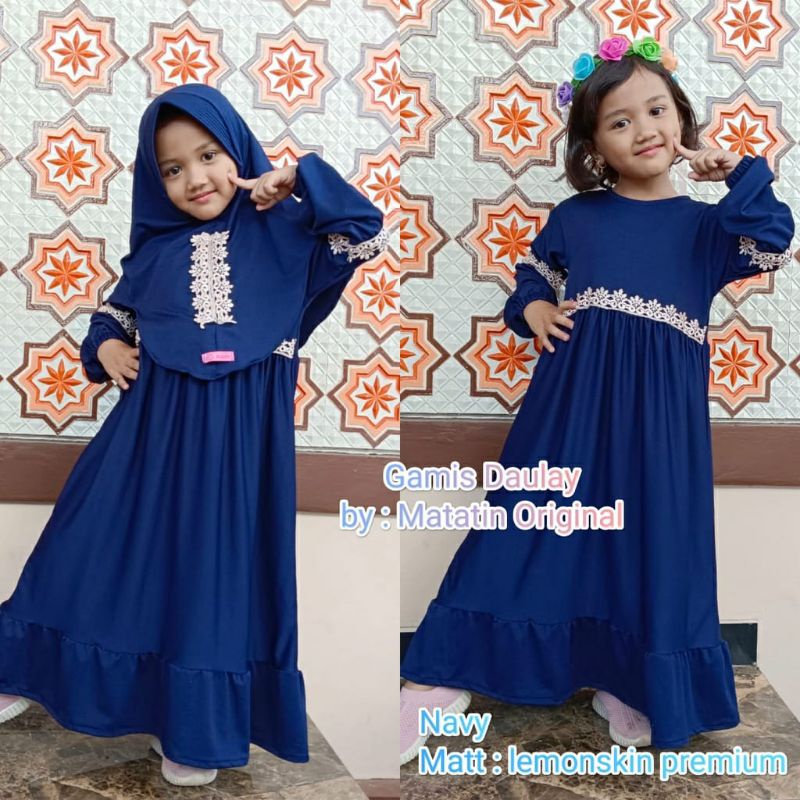GAMIS ANAK HABIBAH SET HIJAB/ GAMIS ANAK UMUR 1-9 TAHUN