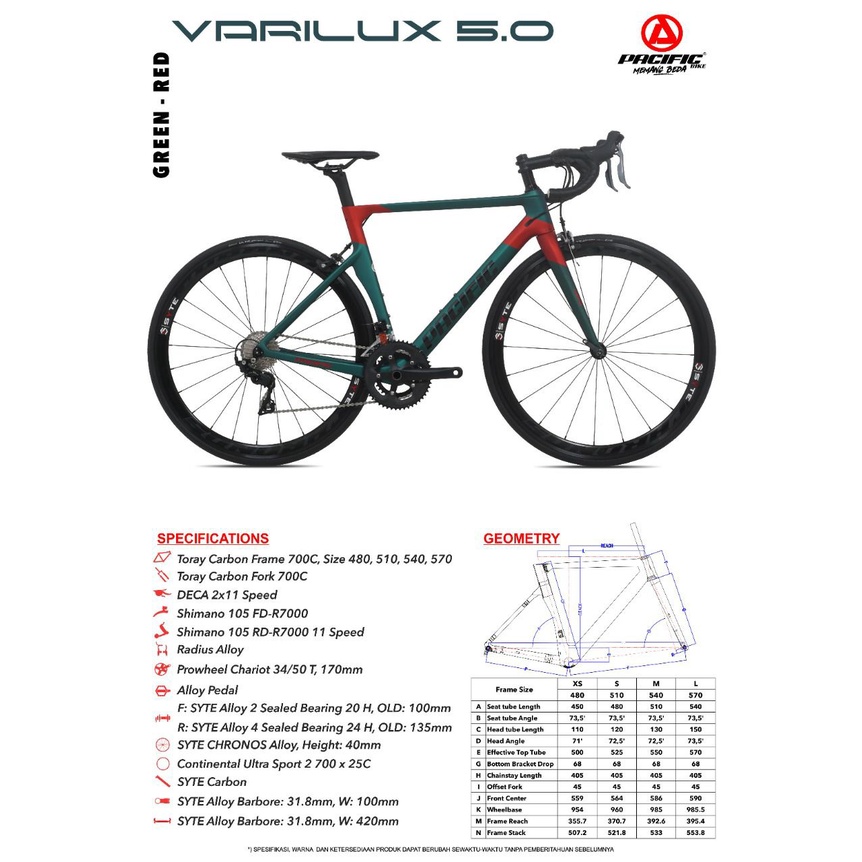 Roadbike Pacific Varilux 5.0