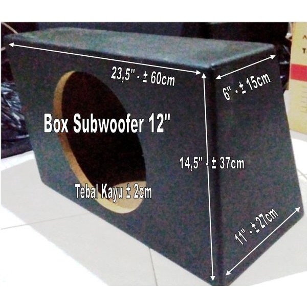 BOX SPEAKER SUBWOOFER MOBIL 12 INCH MDF TEBAL LAPIS KAIN JOK ANTI AIR COCOK BUAT AVANZA