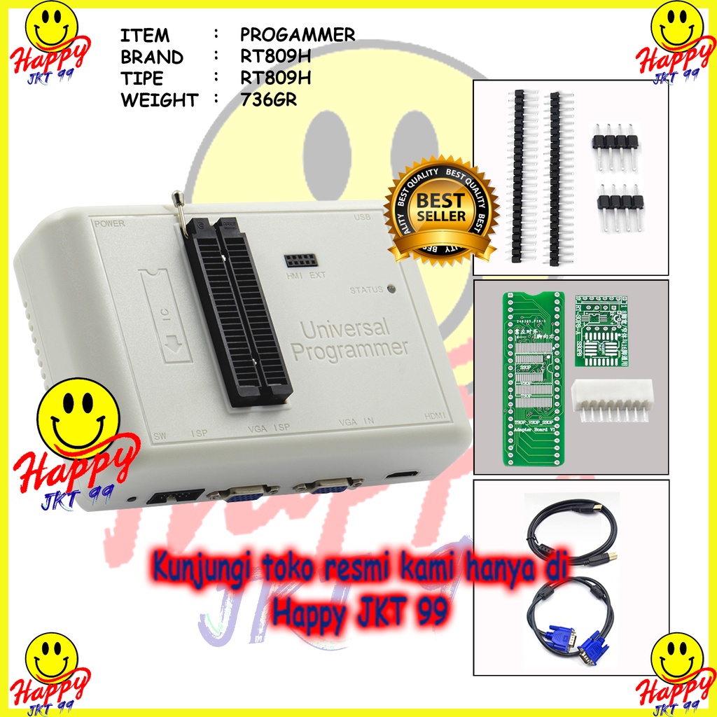 [ HAPPY JKT 99 ] ORIGINAL !!! RT809H RT809 RT 809 H 809H PROGRAMMER ALAT FLASH BIOS UNIVERSAL