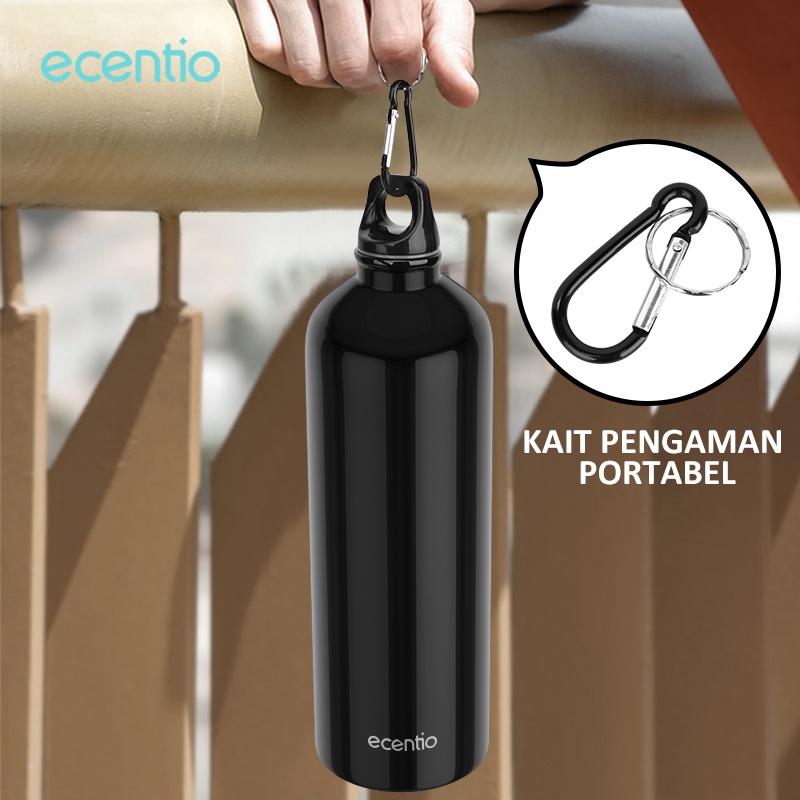 ecentio botol minum tumbler minum botol air aluminum portabel bottle anti tumpah bpa free sepeda