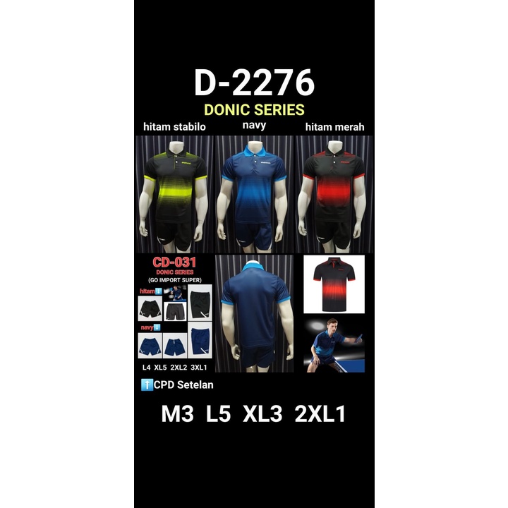 D2276 KAOS OLAHRAGA TENIS MEJA/PINGPONG GRADE ORI IMPORT PREMIUM