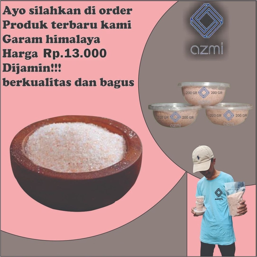 Himalayan Pink Salt Garam Natural Himalaya Kemasan Repack 50Gr 100Gr 200Gr