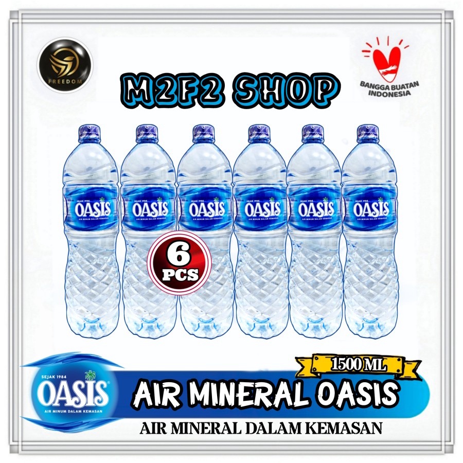 

Air Mineral Oasis Botol Besar Pet - 1500 ml | 1,5 Liter (Kemasan 6 Pcs)