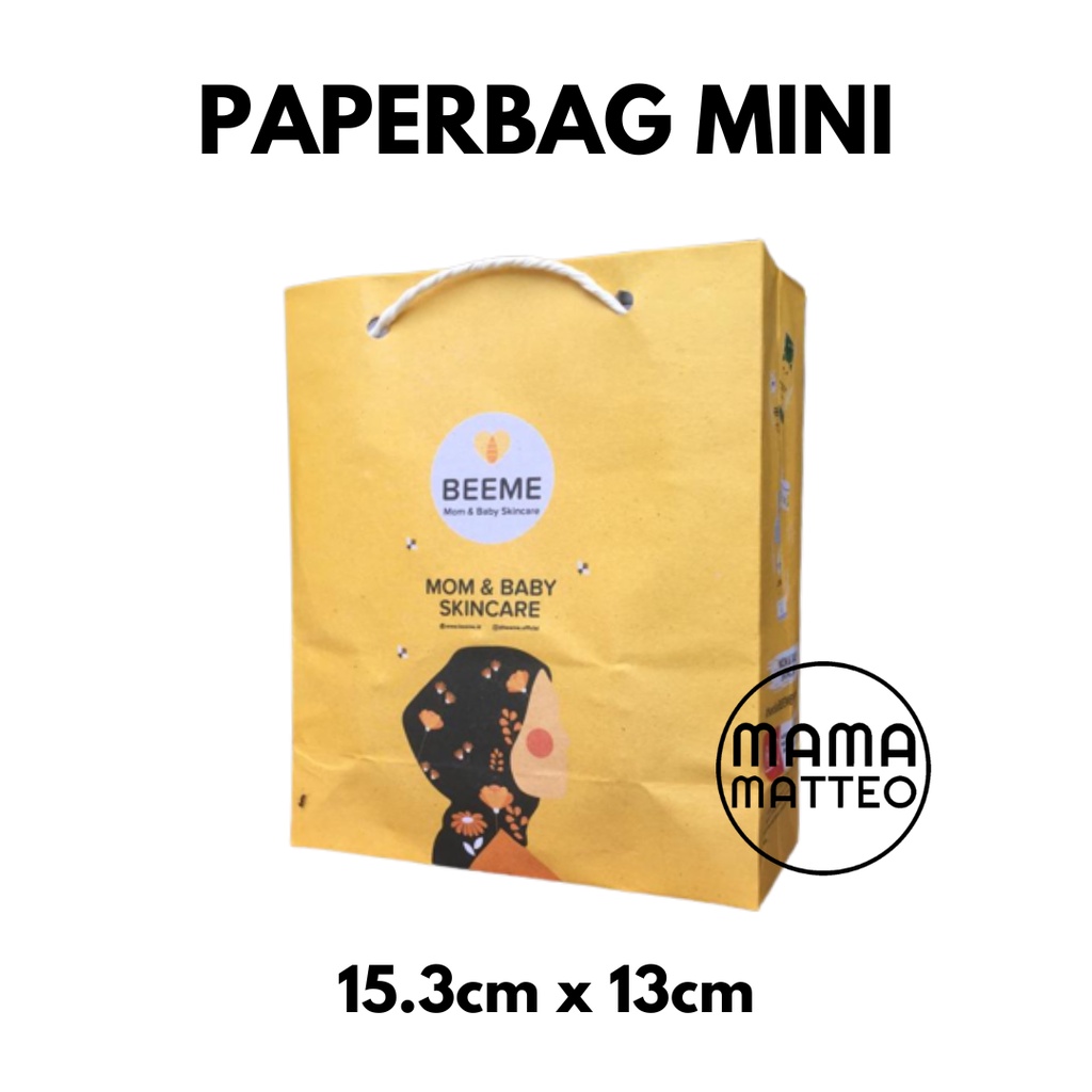 Paperbag Totebag MIni Ukuran 15.3cm x 13cm / Tas Kecil Hadiah Gratis Produk Beeme