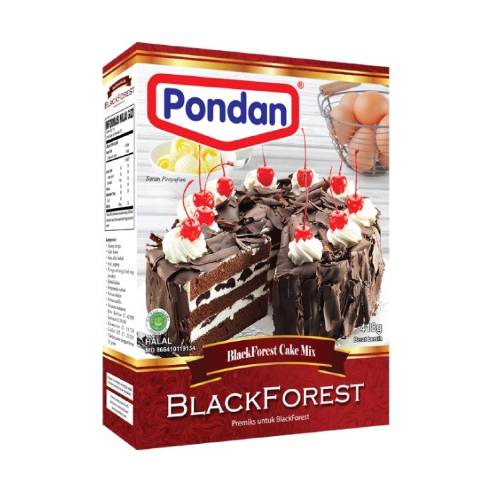 

Pondan Blackforest 418g Tepung Premix Black Forest