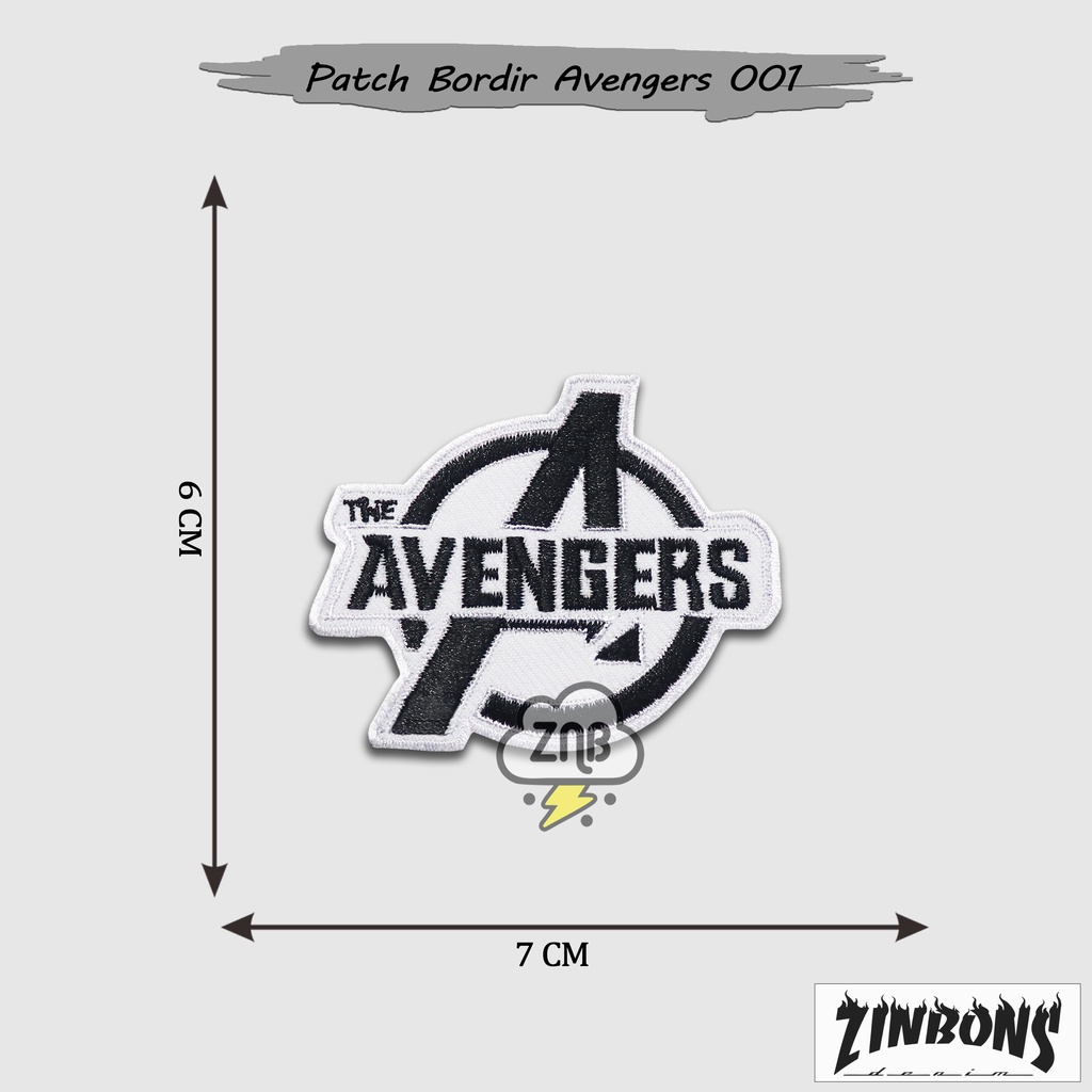 PATCH BORDIR AVENGERS PATCH KEREN EMBLEM BORDIR GLOSIR PATCH BORDIR BEST QUALITY