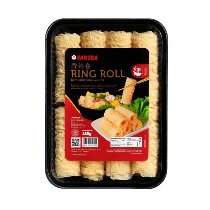 

Harvestmoon Sakura Bean Curd Ring Roll Kulit Kembang Tahu Goreng 188Gr