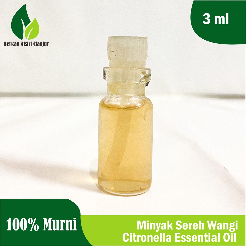3ml minyak atsiri sereh wangi murni asli penyulingan 100% citronella pure essential oil diffuser