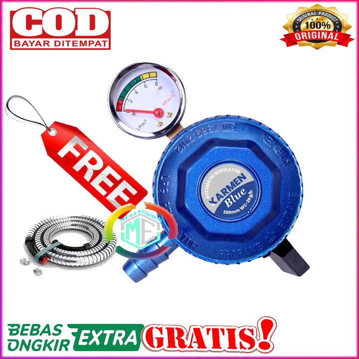 Regulator Meter Kompor Gas Karmen + SLANG anti ledak mantap