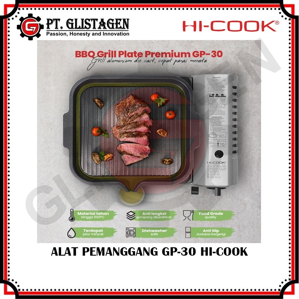 Hi-Cook GP-30 BBQ Grill Plate Premium / Alat panggang Bbq / Teflon Bbq