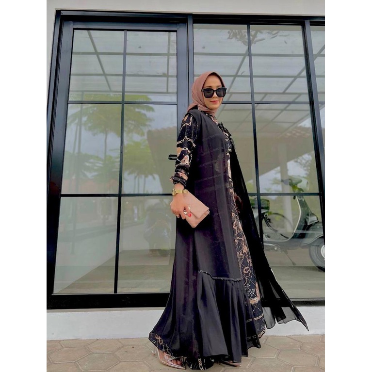 Abaya set dubai 3in1 armani silk motif