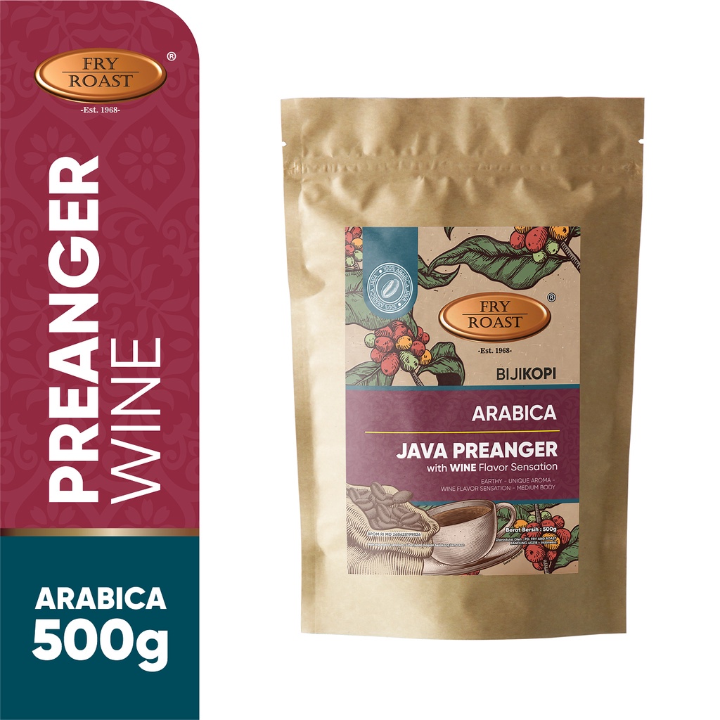 

KOPI ARABICA JAVA PREANGER NATURAL WINE PROCESS 500 GR BIJI DAN BUBUK