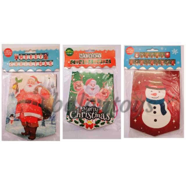 BENDERA NATAL / BANNER MERRY CHRISTMAS / BANNERS NATAL