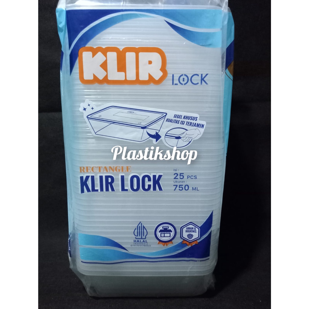 thinwall klir lock rectangle / kotak 500ML,750ML,1000ML