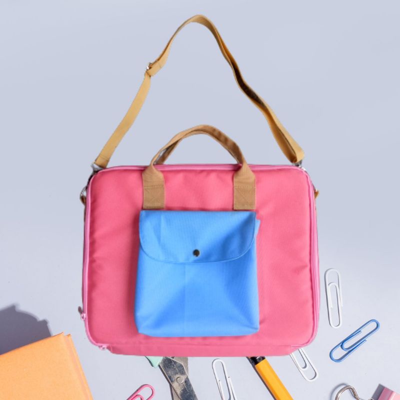 Tas Laptop Wanita 14 Inch Murah Kanvas Bonus Pin/Tas Laptop Wanita Jinjing Kanvas Premium/Tas Laptop