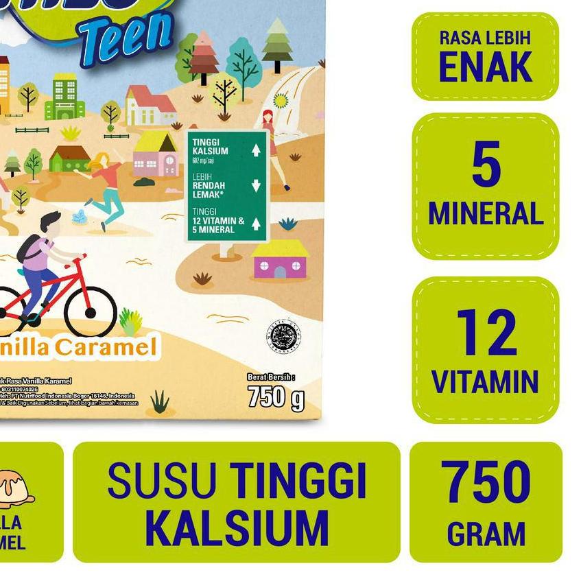 

❊ Hilo Teen Vanilla Caramel 750 gram - Susu Tinggi Kalsium Rendah Lemak ➹