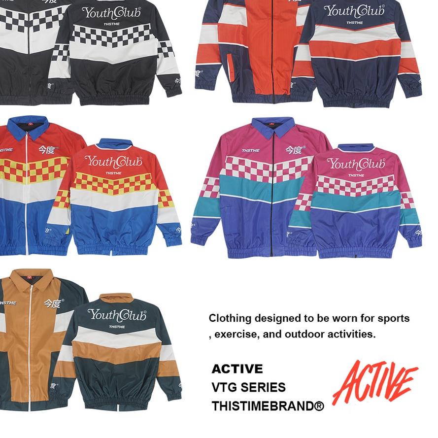 ➣ Thistimebrand Jacket Vintage Club  ( jaket parasut ) S M L XL XXL XXXL jaket vintage , jaket racin