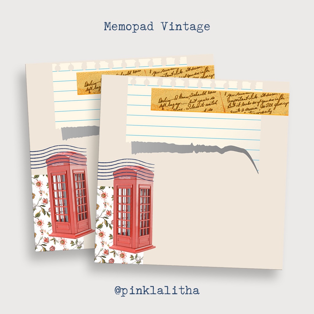 

Pinklalitha Memo Pad Vintage Untuk Scrapbook Journaling Note Sobek Bukan Sticky Note