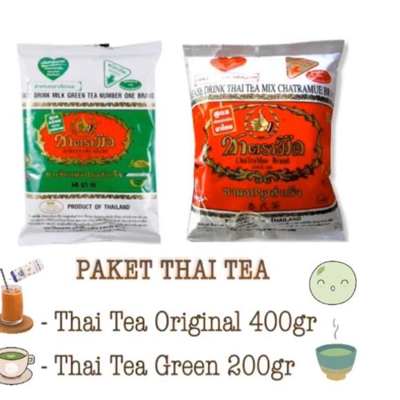 

✸ Paket thai green tea 200 gr dan thai original 400 gr Chatramue ❁