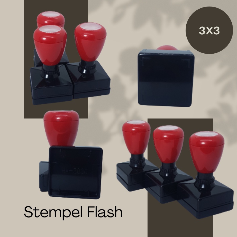 

MURAH Bikin Cap / Stample / Stamp / Stample Flash / Stempel Otomatis Custom Ukuran 3 X 3 CM