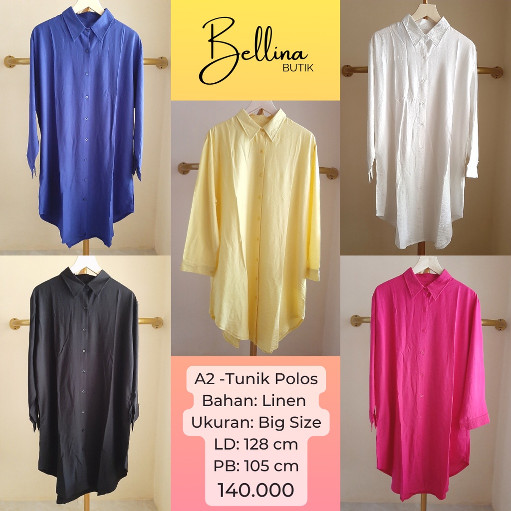 Tunik Linen Polos  Tunik Jumbo