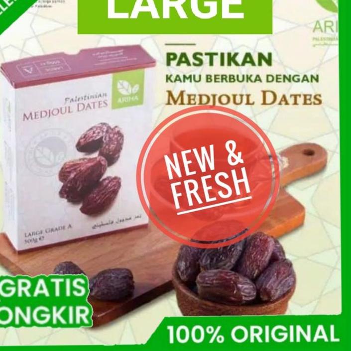 

✲ *(BARU) , KURMA MEDJOUL LARGE ARIHA @500 gr GRADE A Asli Palestina , Medjool Medjol dates palestine ❅