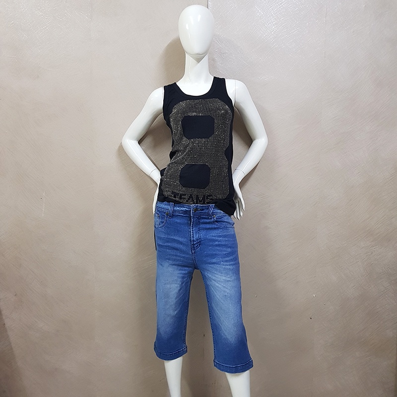 CELANA PENDEK 7/8 JEANS STRETCH WANITA MERK BRONCO