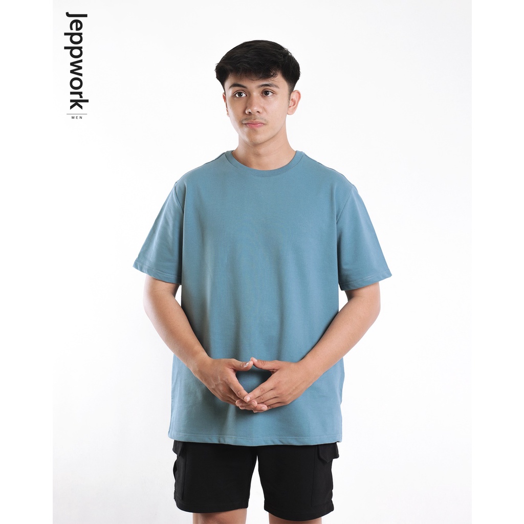 Jeppworks T-SHIRT Kerah Bulat Lengan Pendek Terry Steel Blue