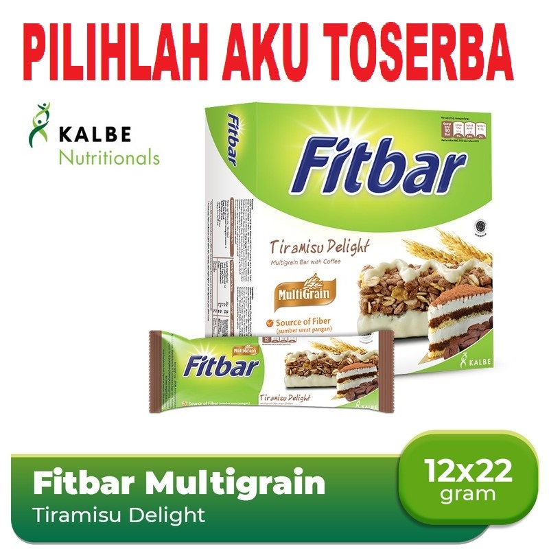 Fitbar TIRAMISU DELIGHT Multigrain Cereal Bar isi 12 - ( HARGA 1 DUS )