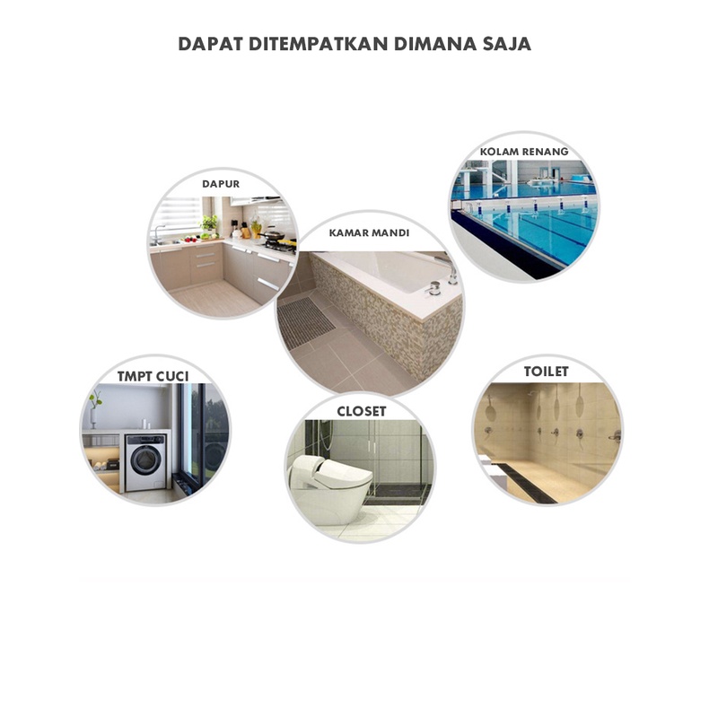 KARPET KAMAR MANDI PUTIH  ANTI SLIP KESET LANTAI TOILET ANTI LICIN MAT LANTAI 30X30CM