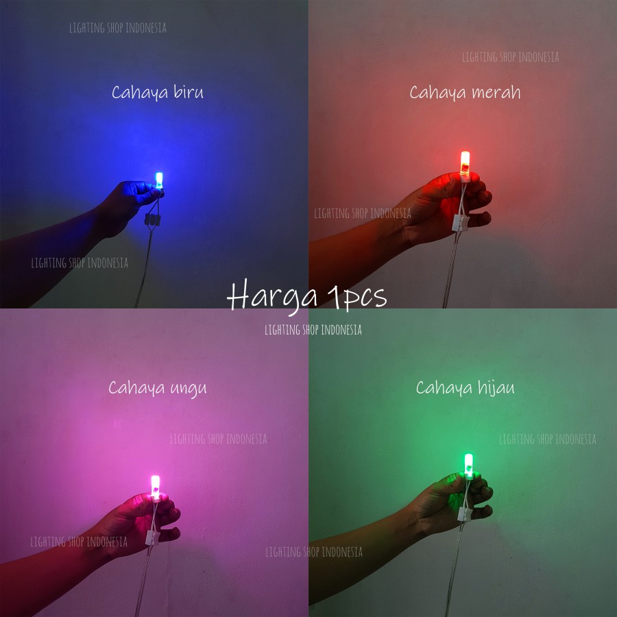 Lampu halogen Kacang LED G4 MR16 3014 220V mini merah biru hijau ungu