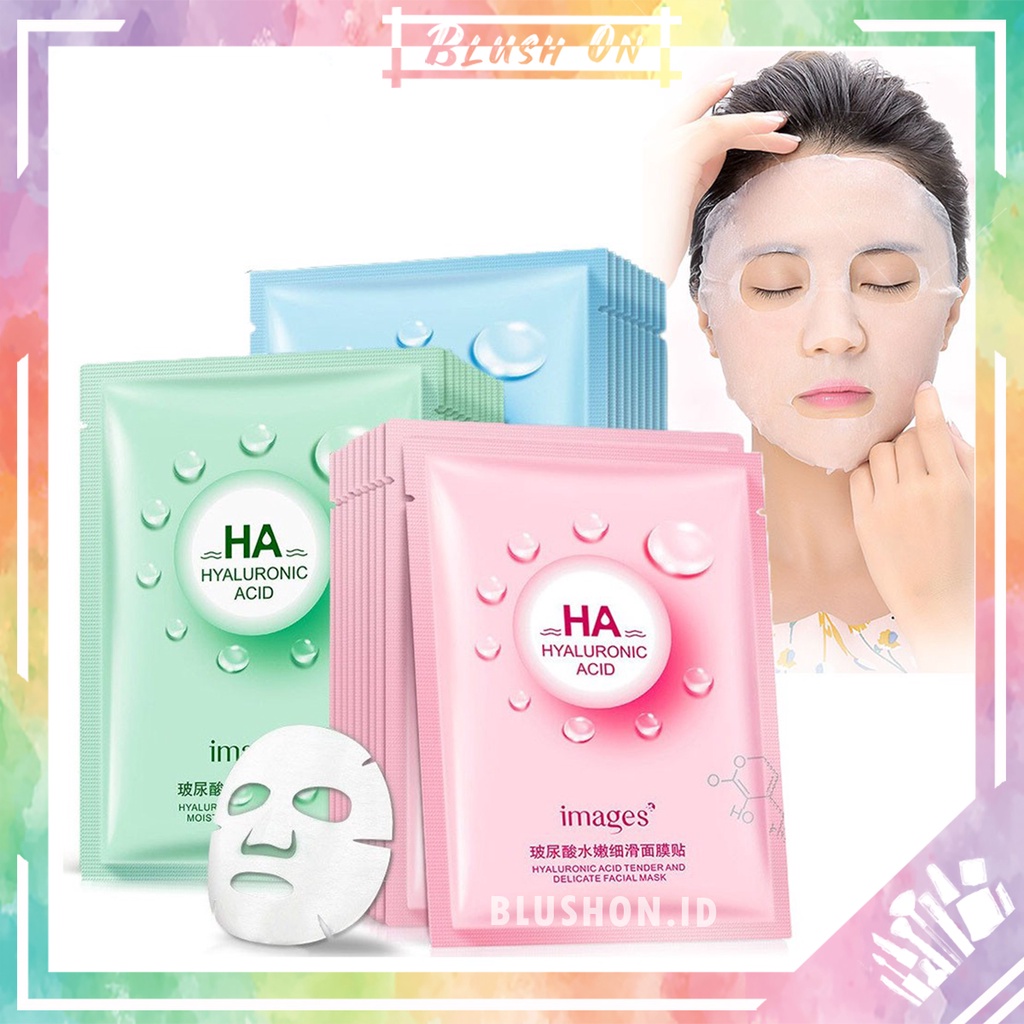 IMAGES HA HYALURONIC Acid Facial Sheet Mask - Masker IMAGE Asam Hyaluronik Water Moisturizing Mask