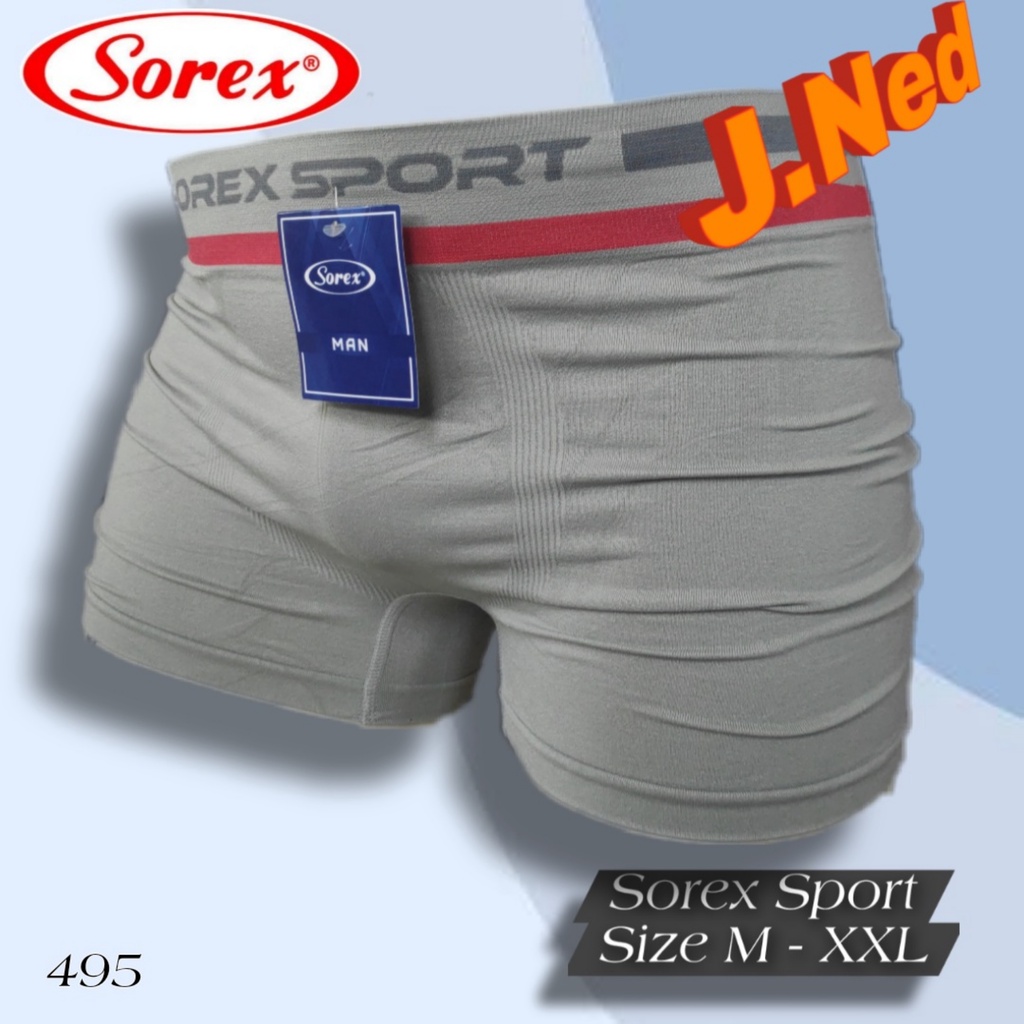 J495 - CELANA DALAM PRIA BOXER PREMIUM SOREX SIZE M - XXL HARGA PER 1 PCS