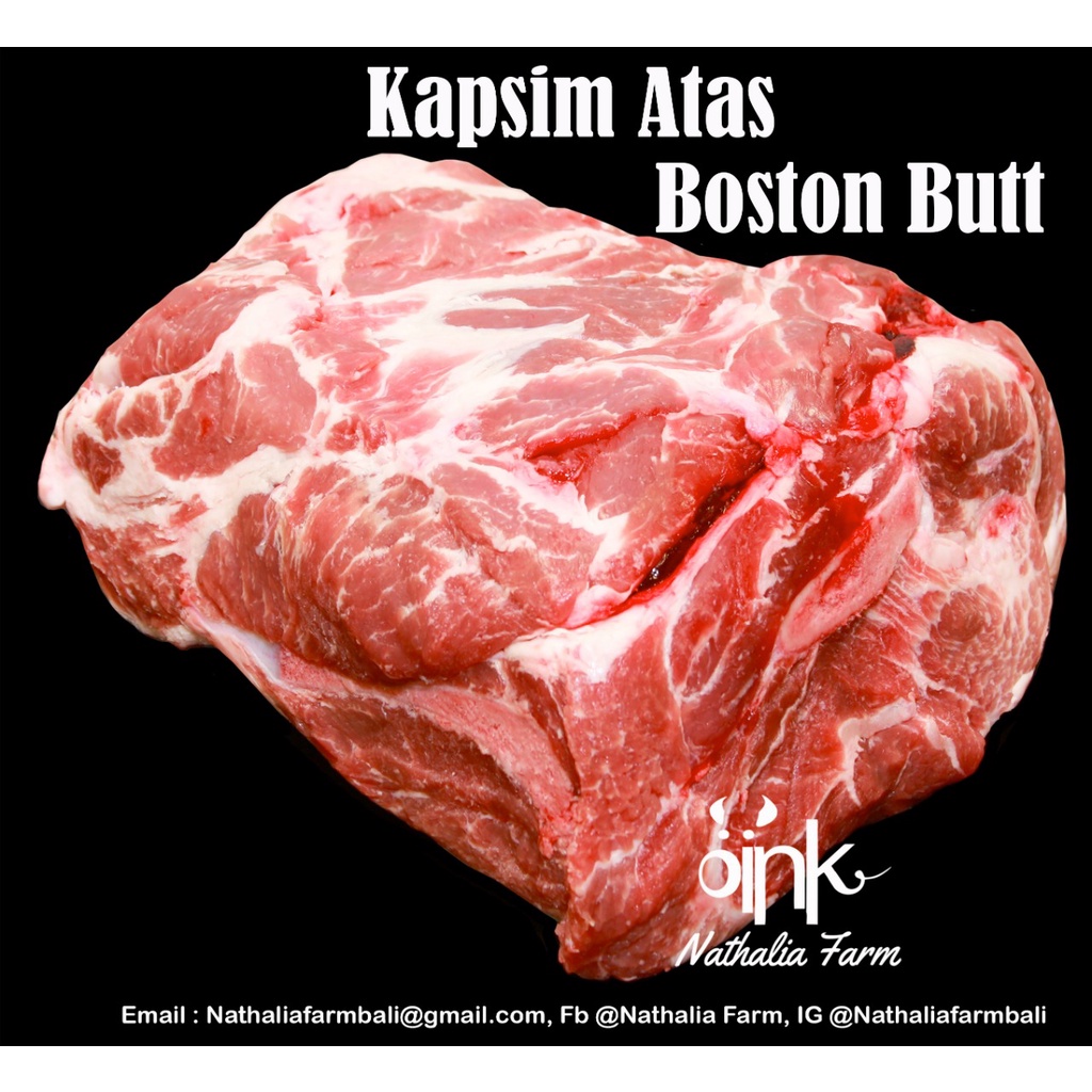 

Kapsim Atas Babi / Boston Butt 500 Gram - Daging Babi Organik