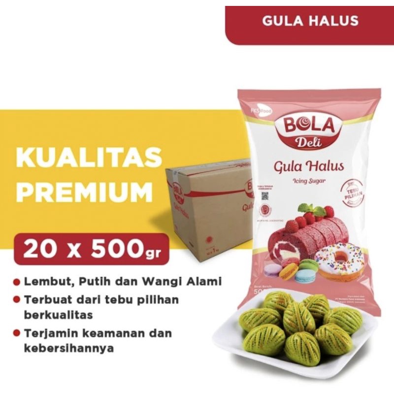 

Bola Deli Gula Halus Dari Tebu Pilihan Berkualitas 1 Karton 20x500gr
