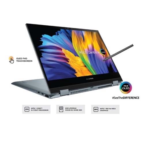 ASUS ZENBOOK FLIP 13 UX363EA - i5-1135G7 - 8GB - 512GB SSD- 13.3&quot;FHD OLED TOUCH - WIN11 - OFFICE HOME STUDENT