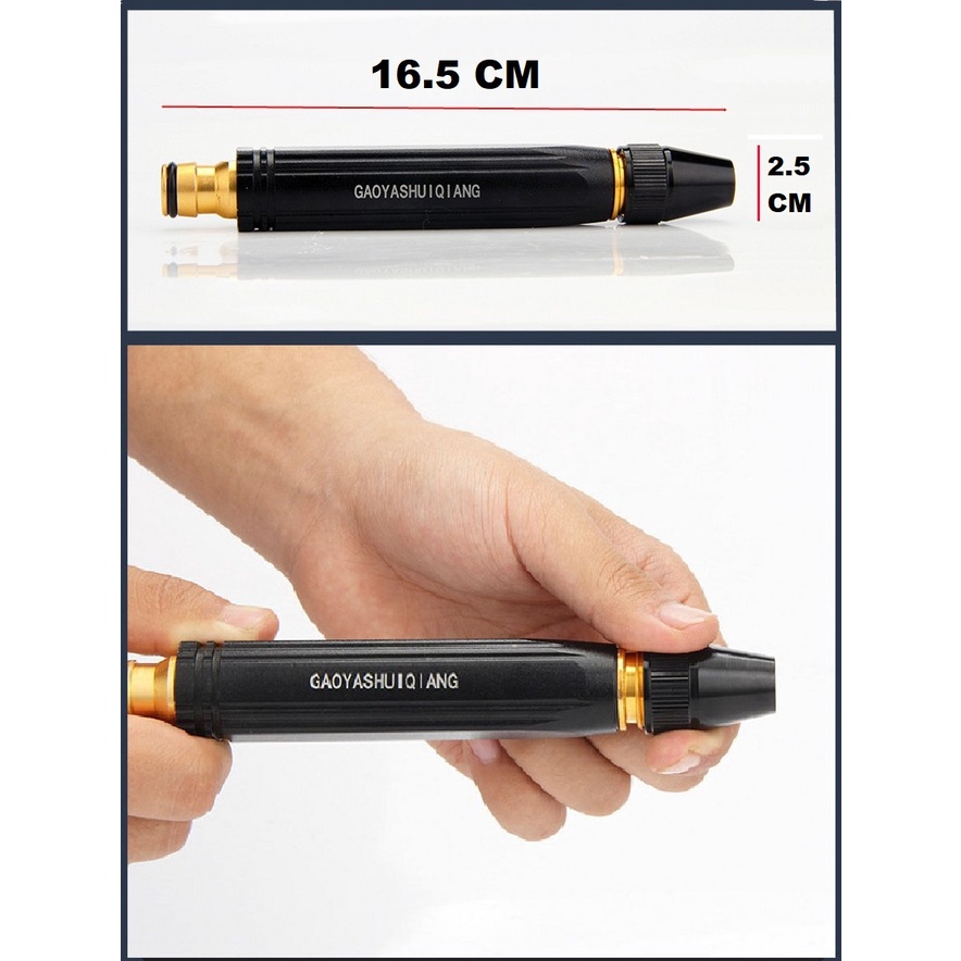 Serbagrosirmurah Hose Nozzle Kepala Semprotan Air Cuci Mobil Hoze Noozle Water Spray Jet Wash Motor Gun Tanpa Listrik Alat Cuci Kendaraan Kuningan Pistol